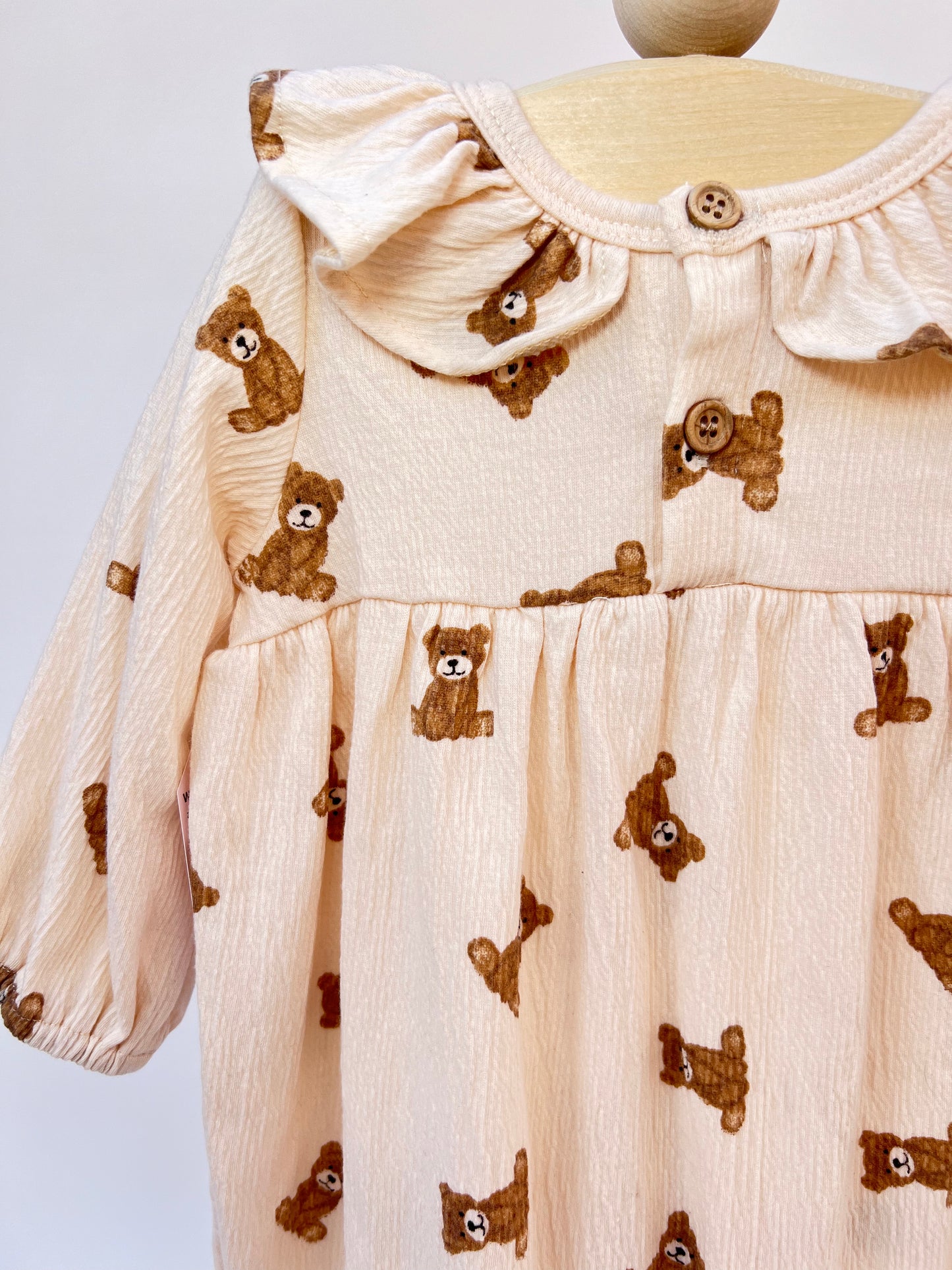 Beary Cute Textured Knit Romper