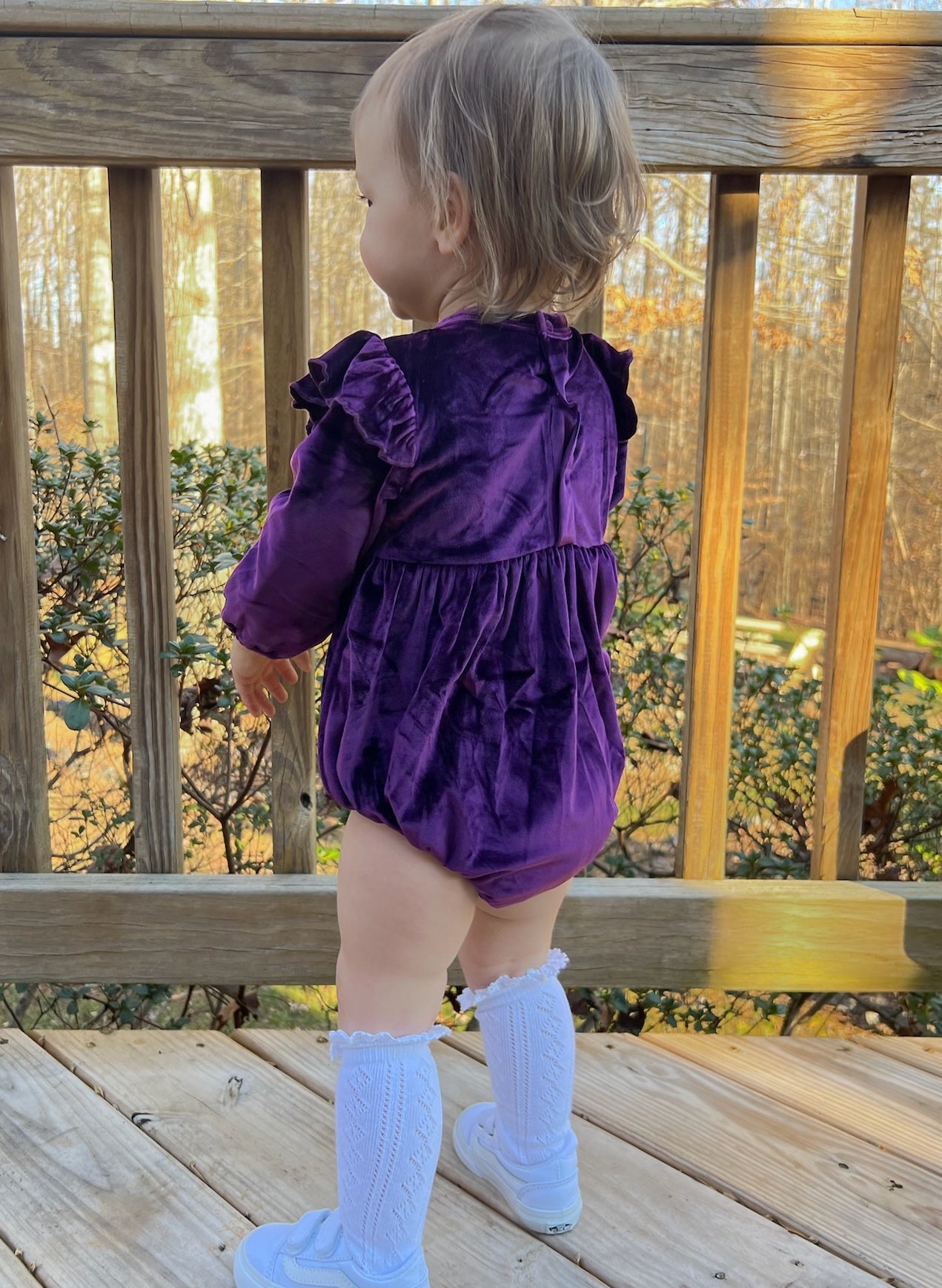 Everly Bubble Purple Velvet