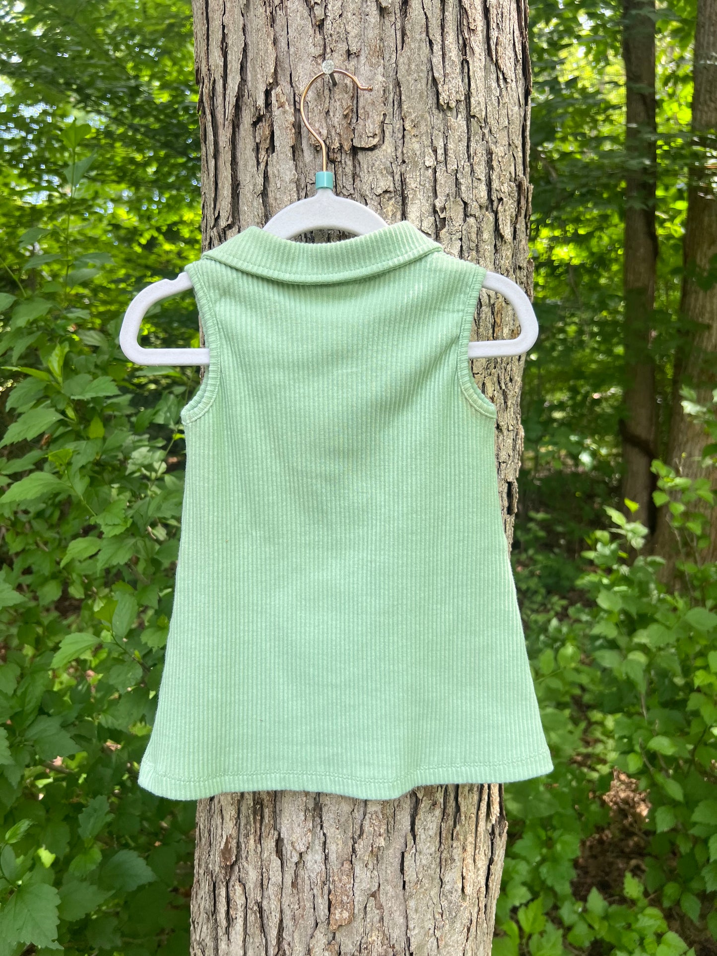 Aubrey Green Ribbed Tank Dress