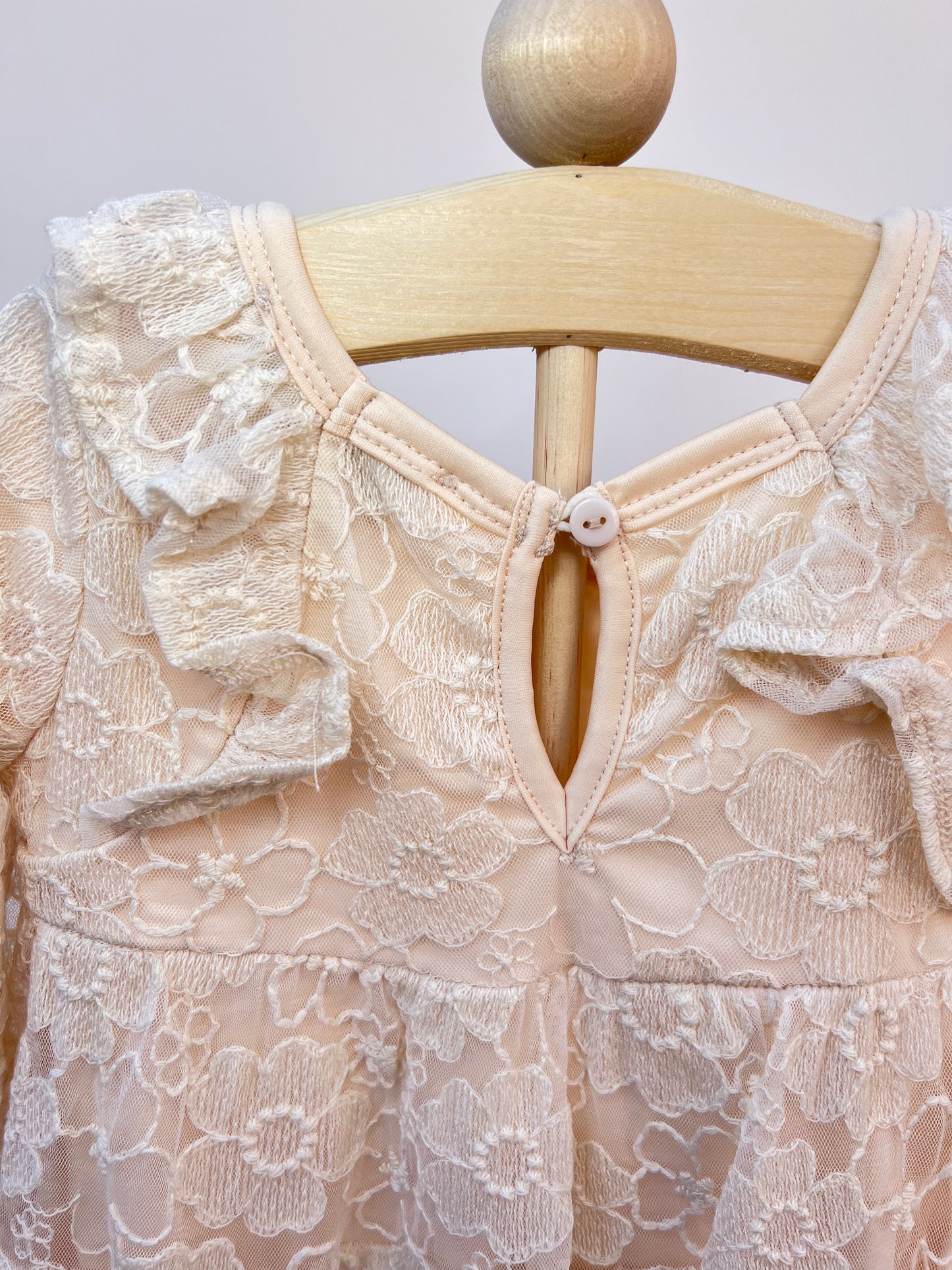 Cream Lace Overlay Dress