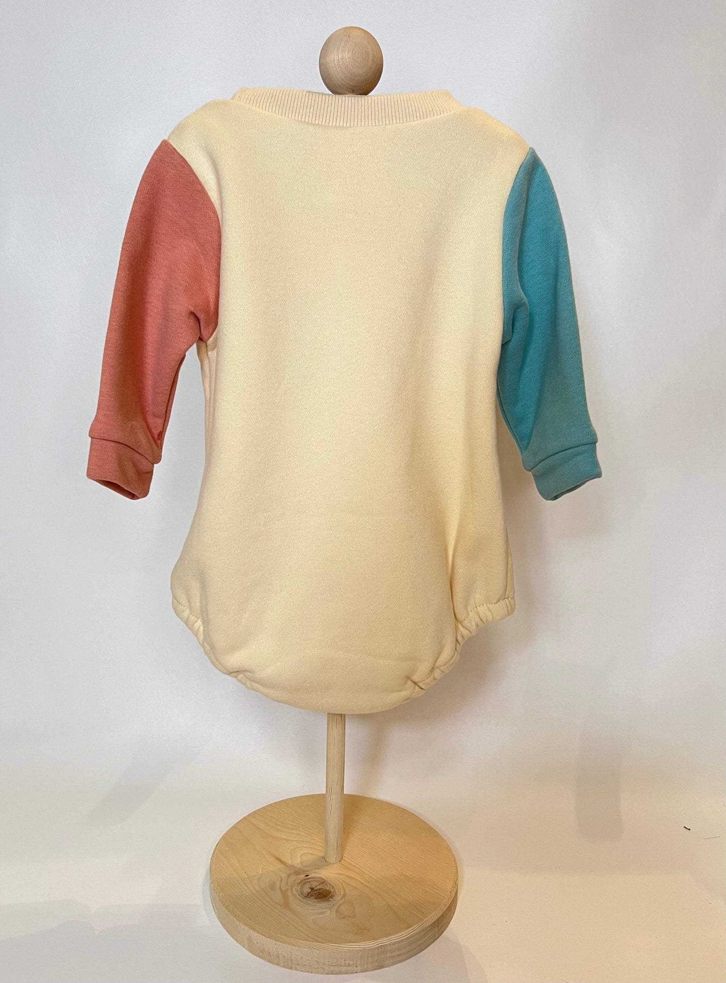 Colorblock Sweatshirt Bubble, Cream