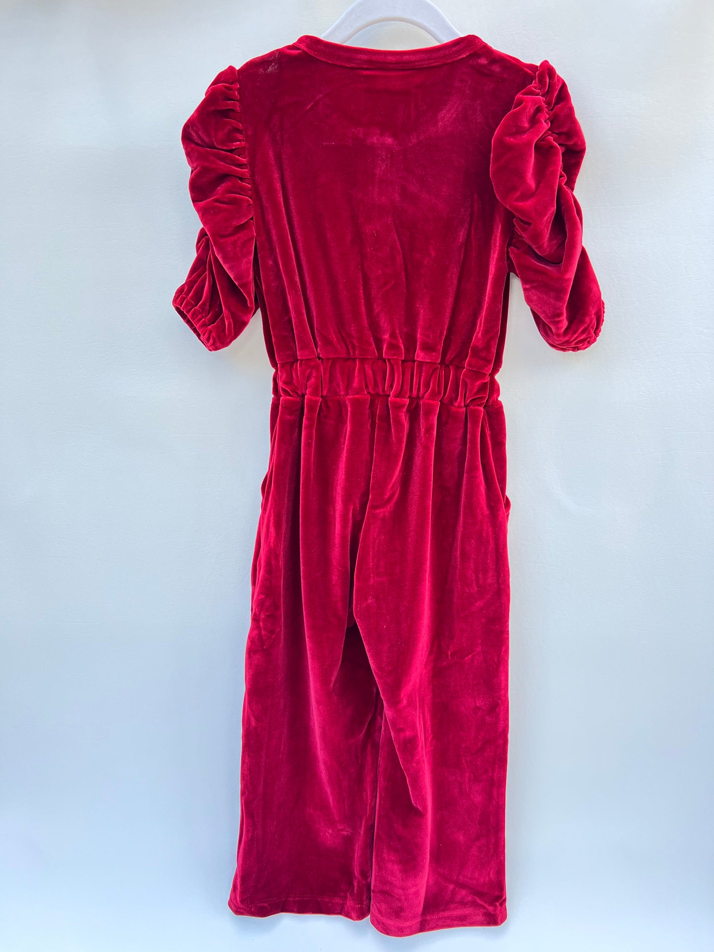 Iris Burgundy Velvet Romper