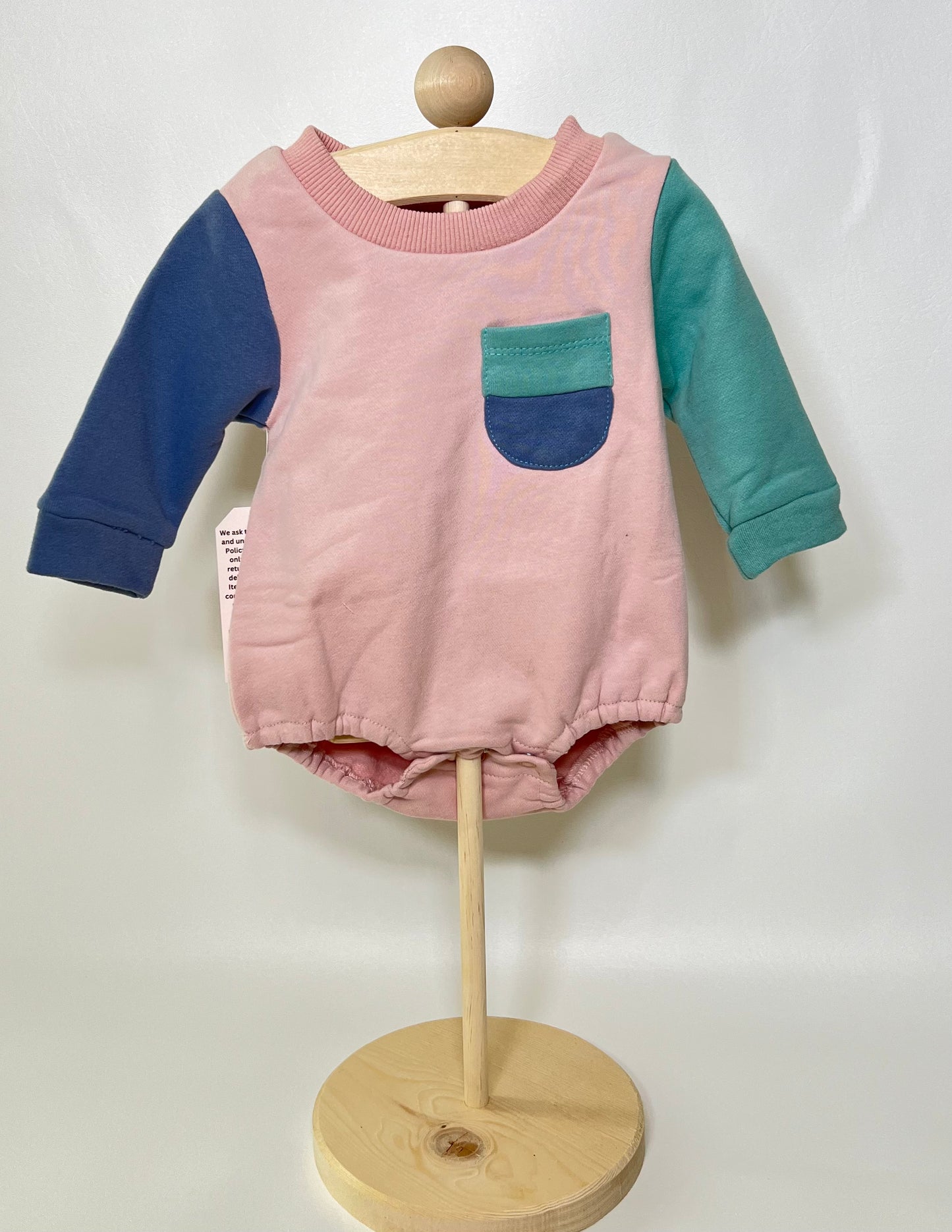 Colorblock Sweatshirt Bubble, Pink