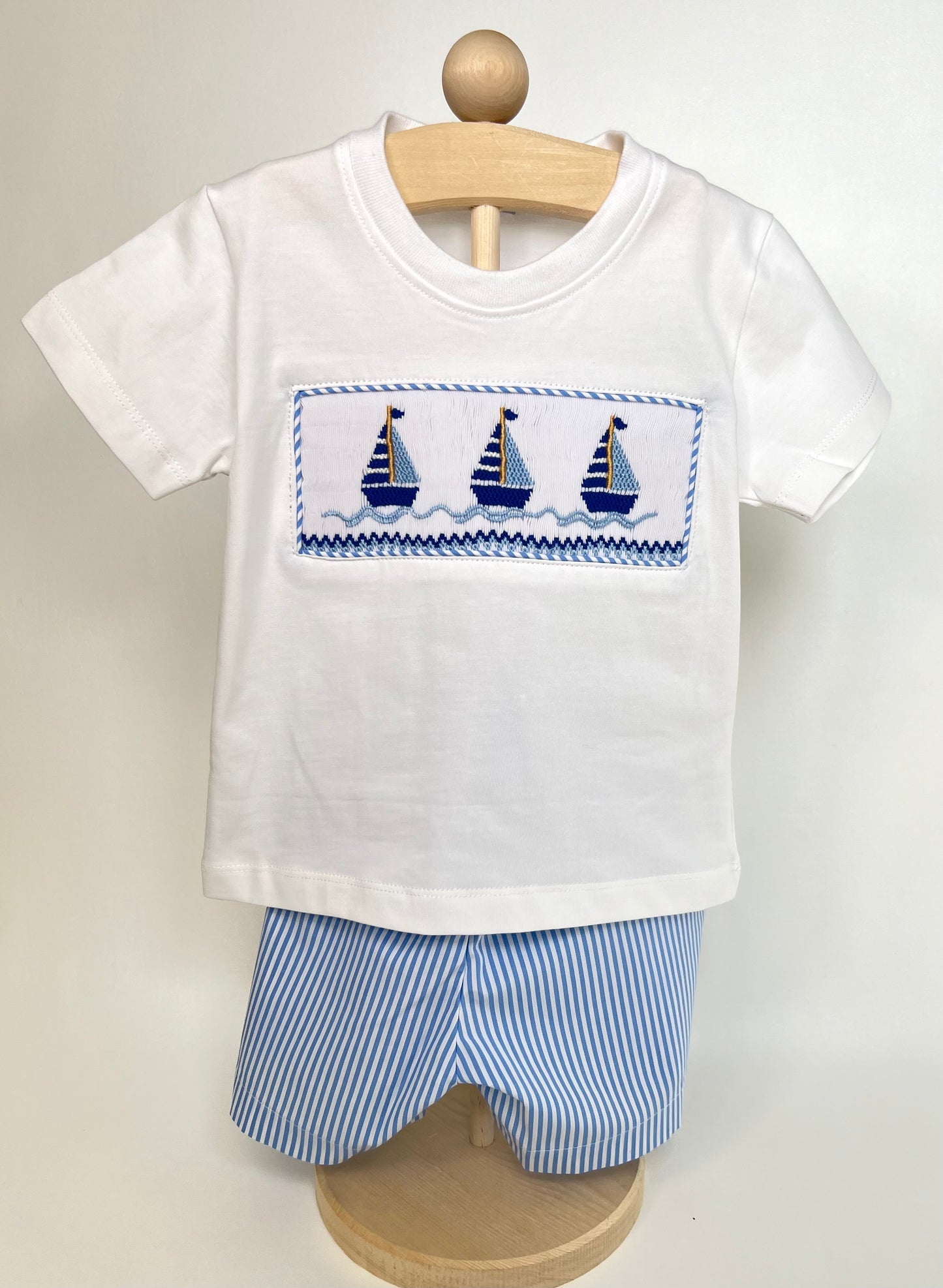 Sail Away Smocked Boy Set