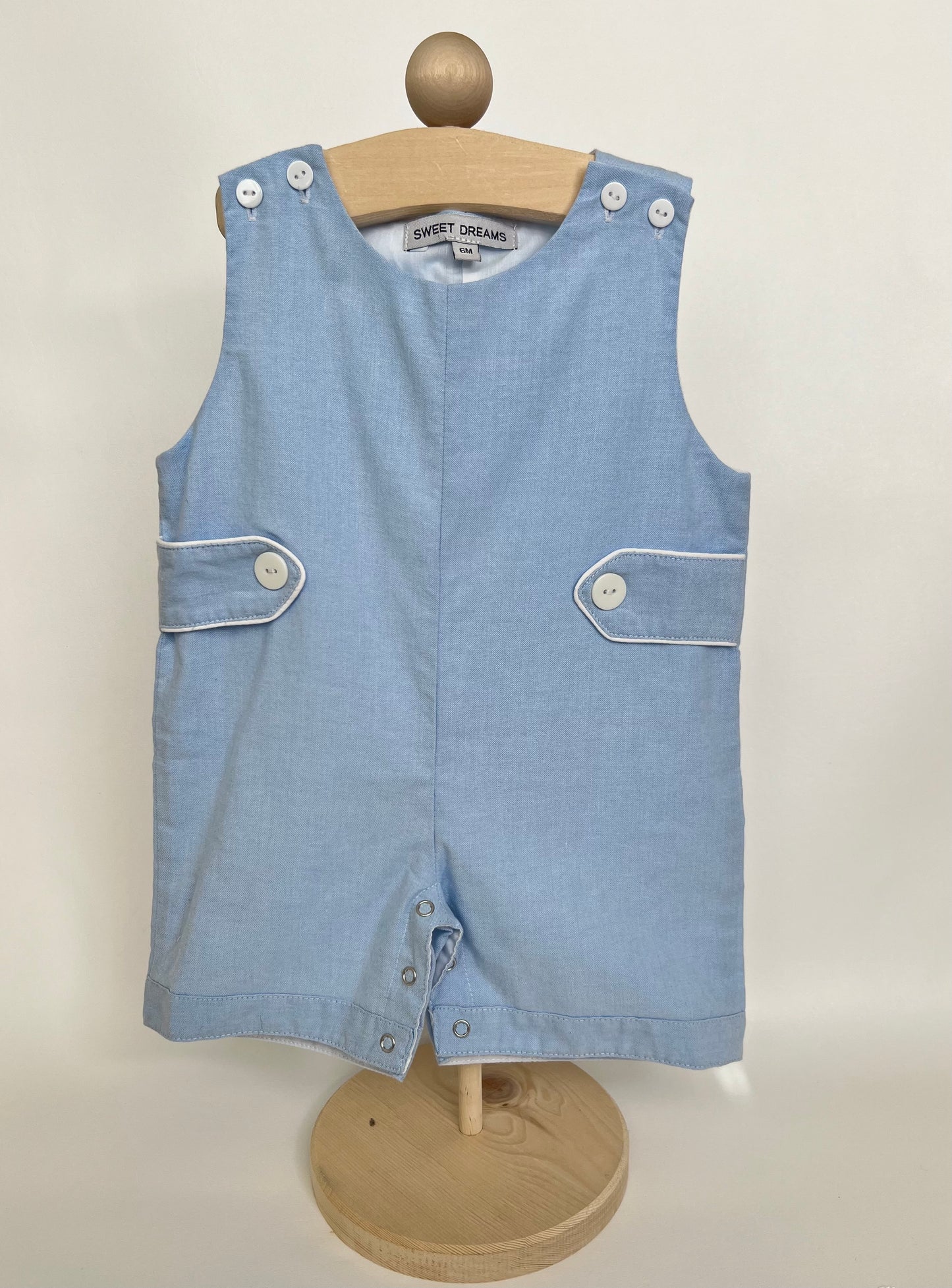 Beau Blue Chambray Shortall