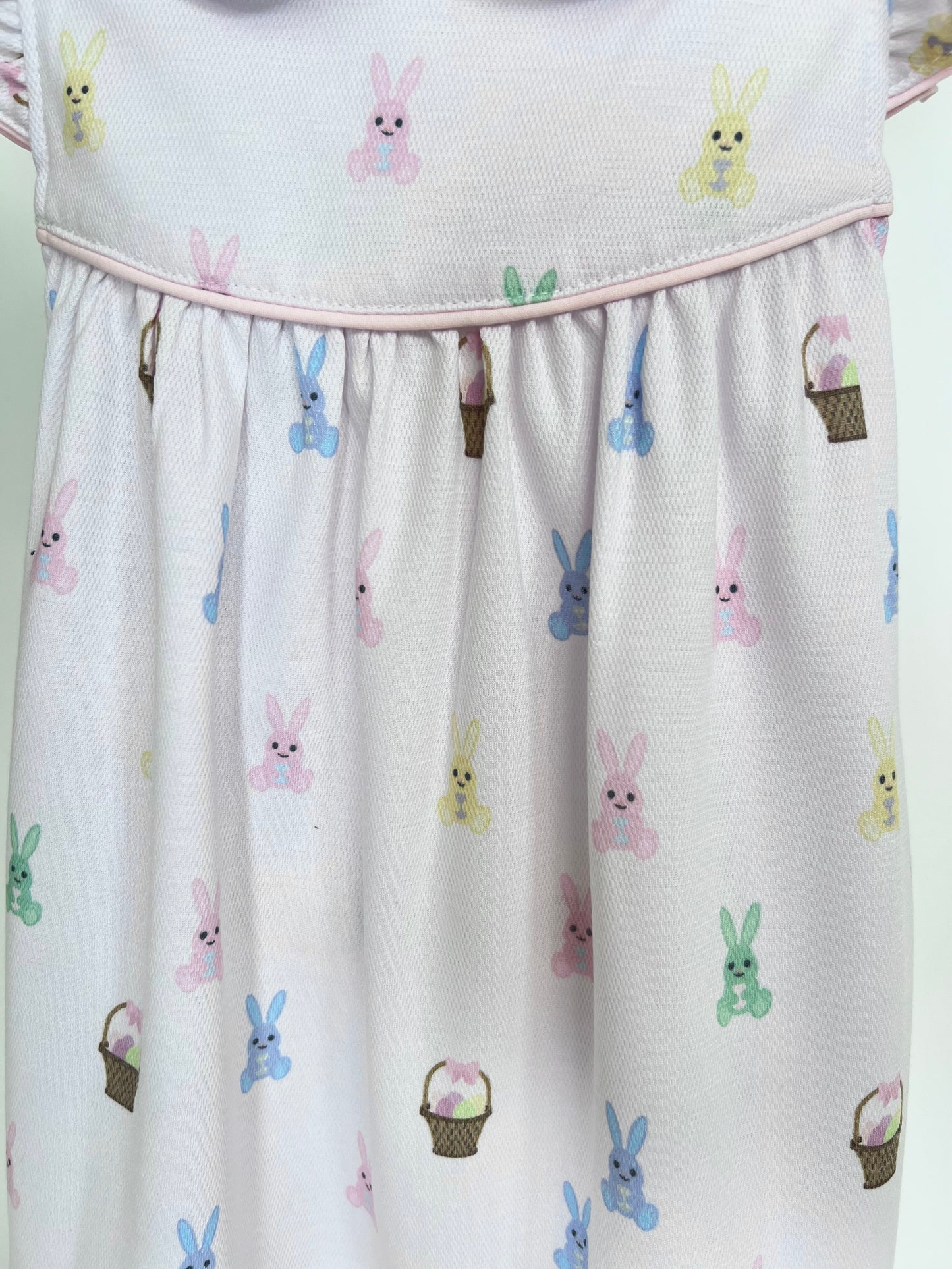 Pastel Bunny & Basket Easter Dress