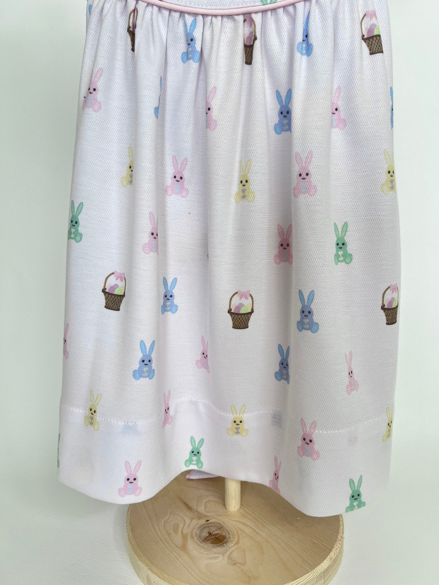 Pastel Bunny & Basket Easter Dress