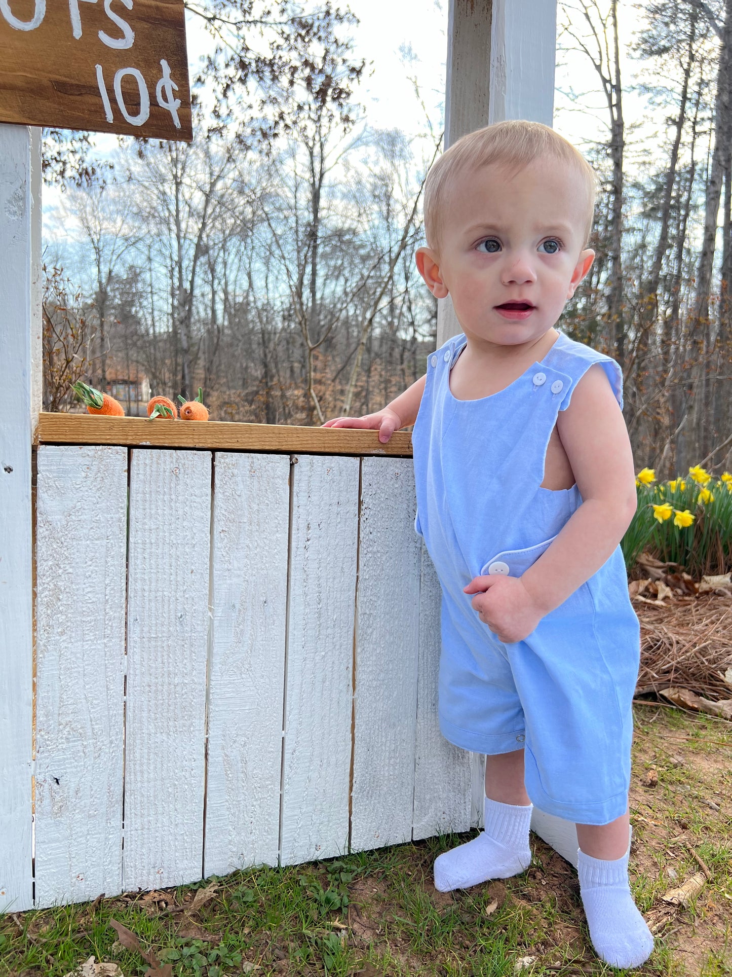 Beau Blue Chambray Shortall