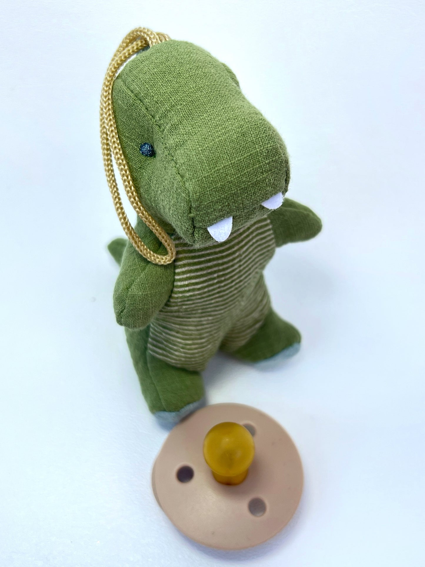 Bitzy Pal™ Natural Rubber Pacifier & Lovey - Dino