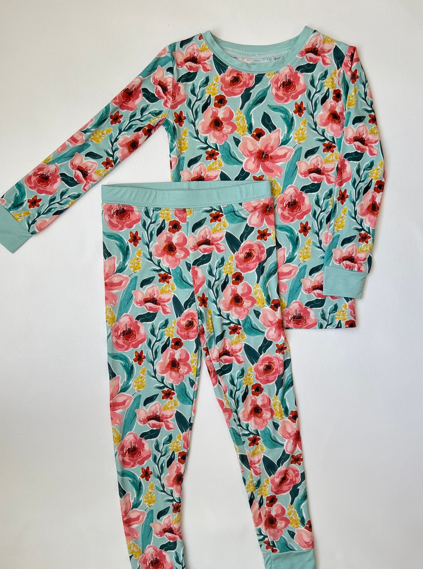 Watercolor Floral Bamboo Sleeper Set