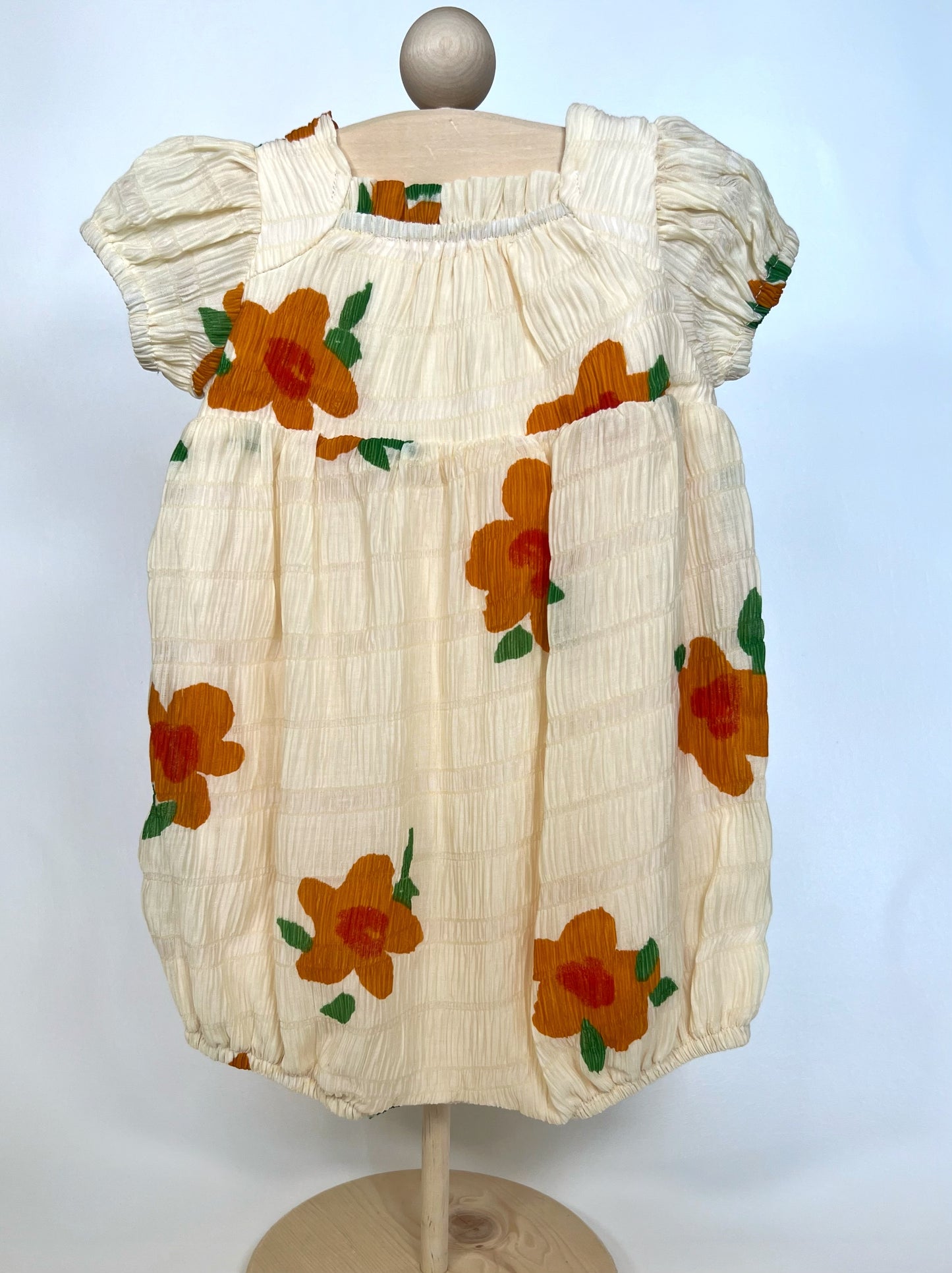 Pleated Petals Romper