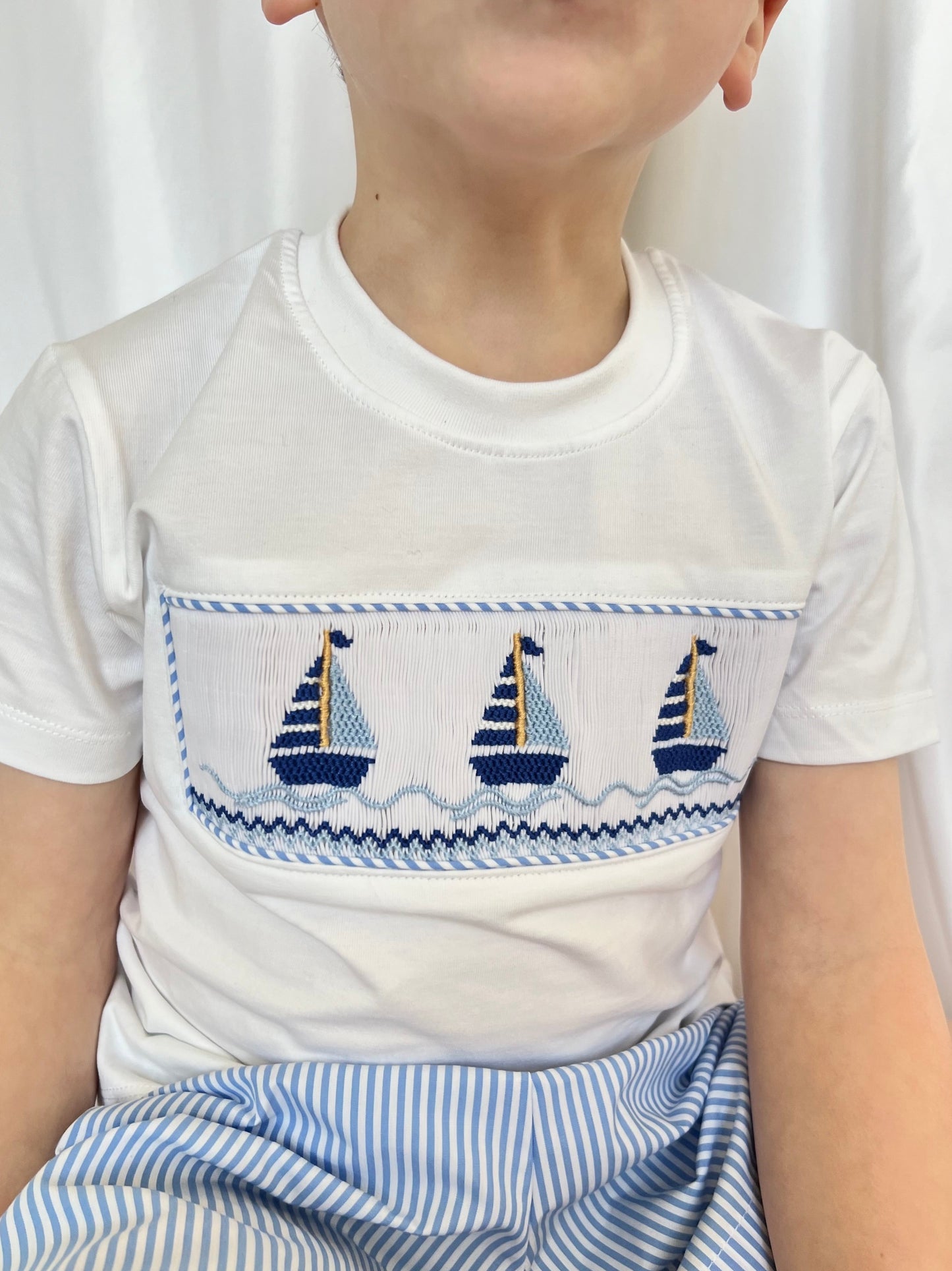 Sail Away Smocked Boy Set