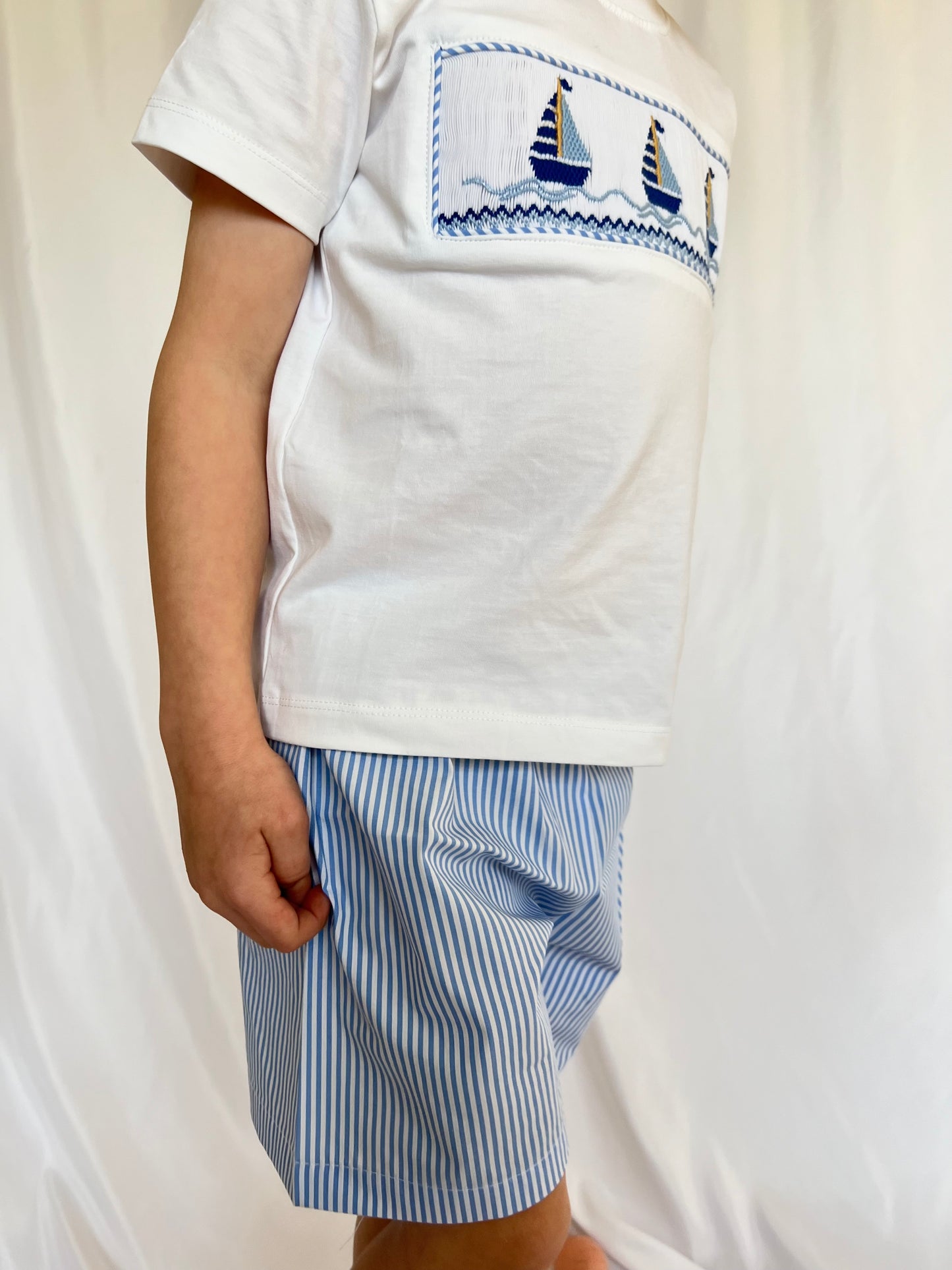 Sail Away Smocked Boy Set