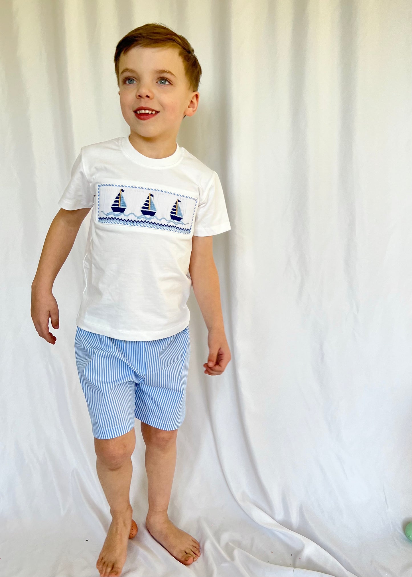 Sail Away Smocked Boy Set