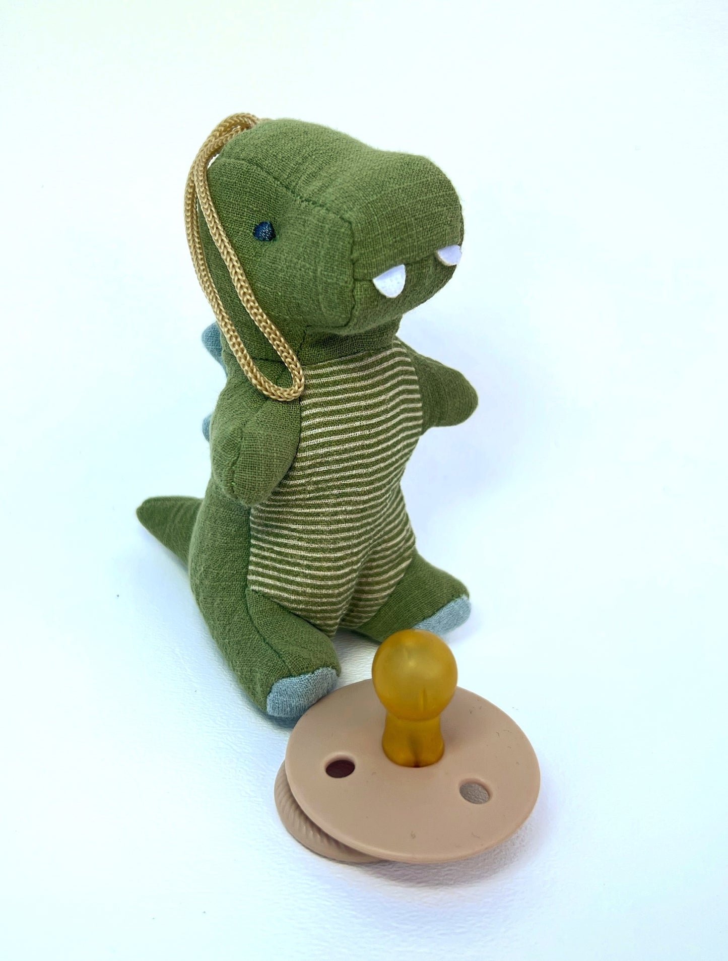 Bitzy Pal™ Natural Rubber Pacifier & Lovey - Dino